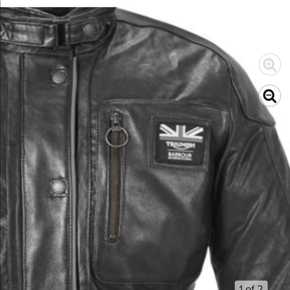 Triumph / Barbour Women's Leather Jacket - Picture 2 of 3